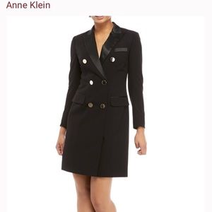 Anne Klein Satin Lapel Blazer Dress, Size 0